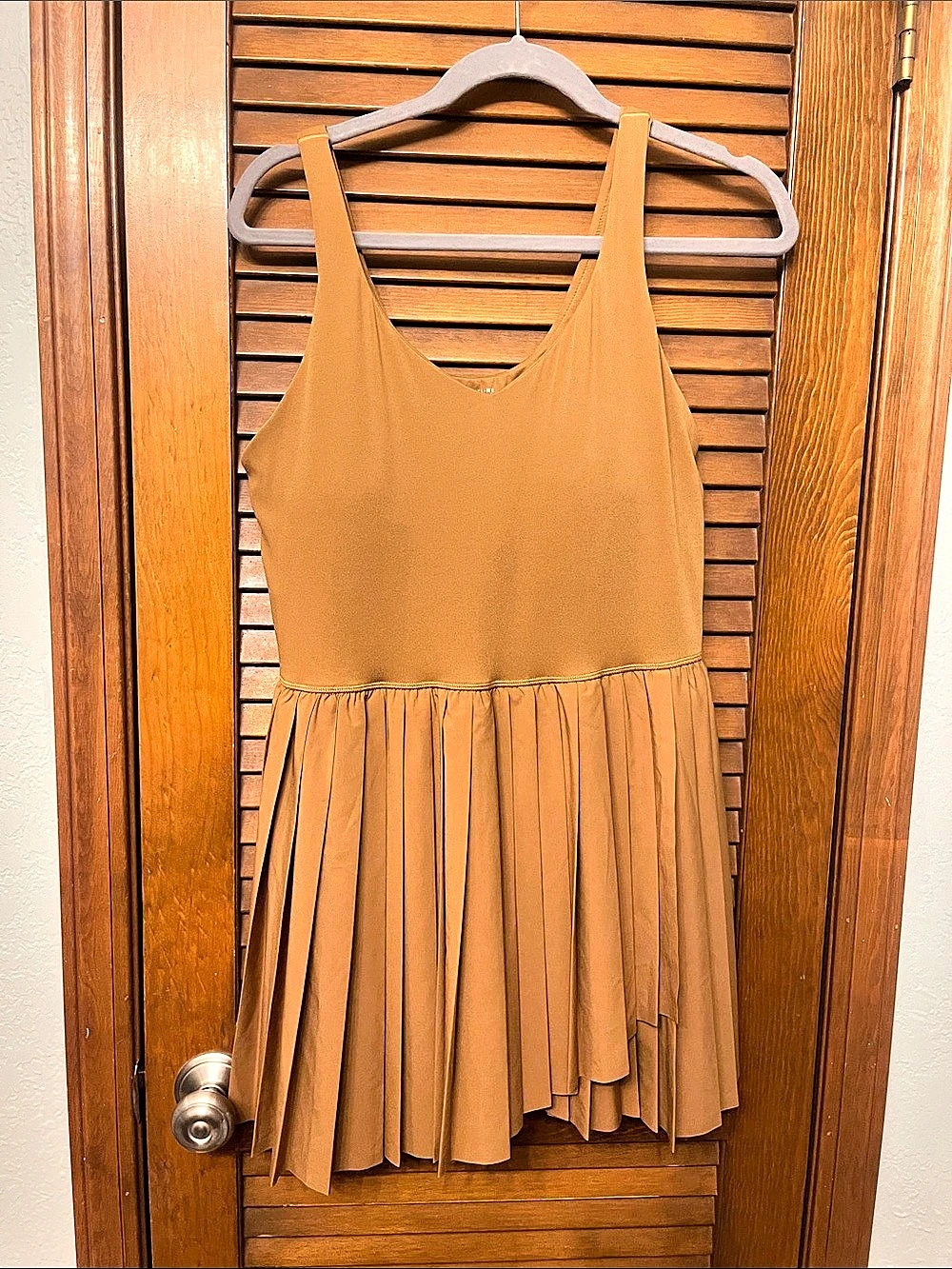 Offline by Aerie You Serve Pleated Tennis Dress Brown XL